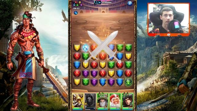 Турнир для 4: Стремительная атака без фиолетовых. День 2. Empires and pazzles. смотреть онлайн