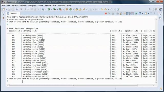 workshops/conference scheduling (02) + genetic algorithms (08+) - JAVA Prototype Project смотреть онлайн