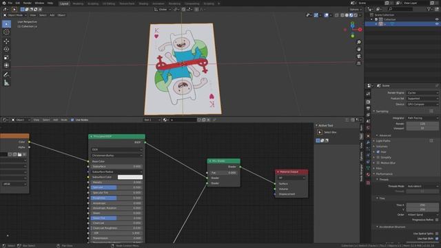 Как добавить текстуру на плоскость с обеих сторон в Blender смотреть онлайн