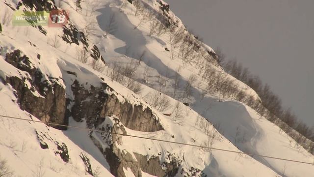 Весна в Хибинах – период активного схода лавин смотреть онлайн