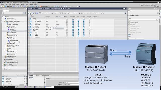 S7 1200 as Modbus TCP Client using MB_CLIENT V5.0 смотреть онлайн