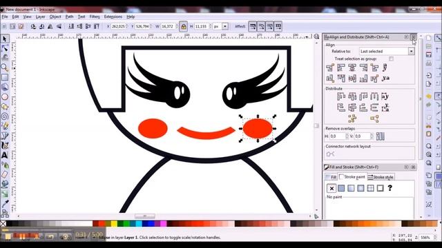 Inkscape Vj6 - Kokeshi Doll