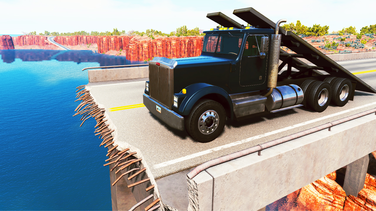 Автомобили против сломанного моста - BeamNG Drive смотреть онлайн