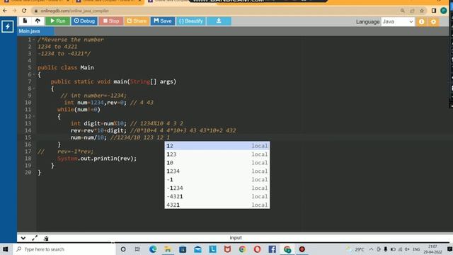 reverse the positive number and negative number #challenge5 #javaprogramming смотреть онлайн