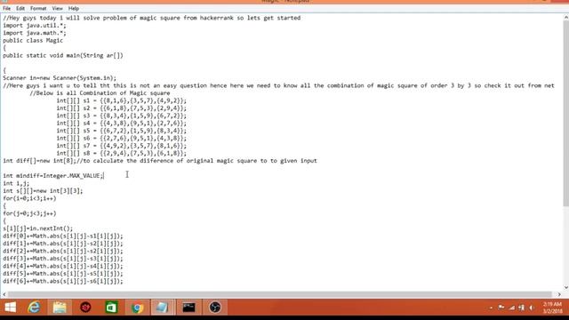 Magic square program in java on hackerrank смотреть онлайн