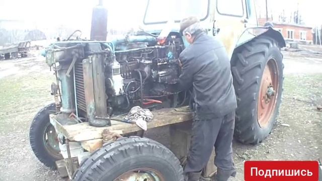 Заводим Мтз 80 после 2 летнего простоя. С ремонтом головки блока. смотреть онлайн