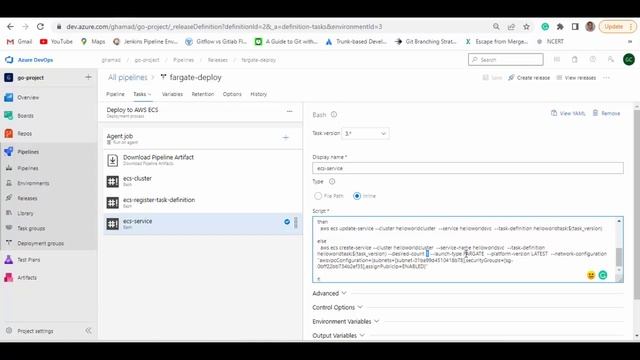 Deploy container to AWS ECS Fargate using Azure DevOps pipeline смотреть онлайн