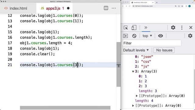How to use objects and arrays in JavaScript code to output data смотреть онлайн