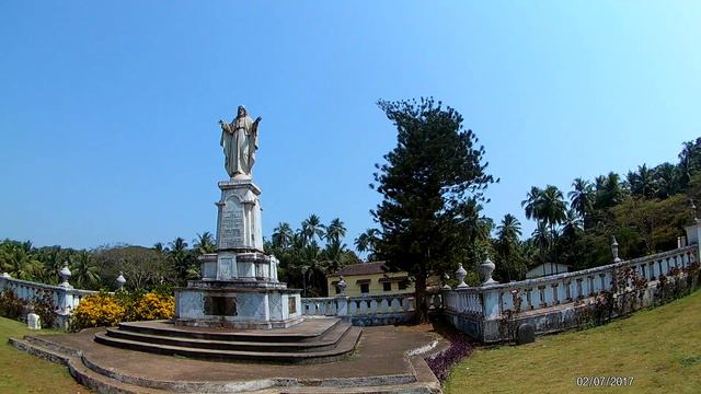 140° wide angle view The Sé Catedral de Santa Catarina GOA FHD0585 смотреть онлайн