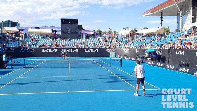 Novak Djokovic Court Level Practice 2023 | Groundstrokes, Serves, Volleys + Warmup (4K 60FPS) смотреть онлайн