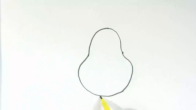 How to draw a pear in easy steps for children, kids, beginners смотреть онлайн
