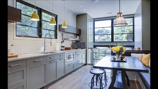 Серая Кухня в Интерьере - фото 2018 / Gray Kitchen Interior Photo / Grau Kitchen Interior Foto смотреть онлайн