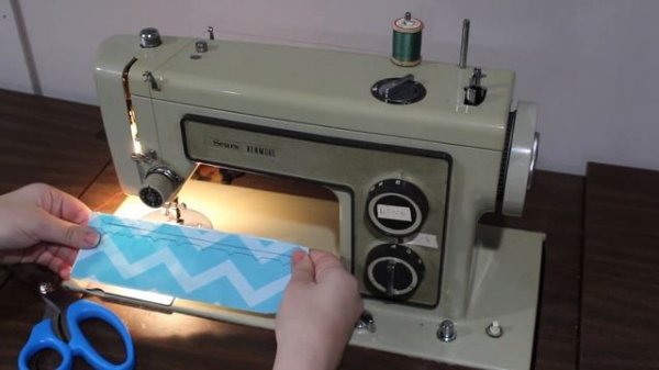 SEARS Kenmore Model 5813170 - How to Thread Sewing Machine and Demonstration
