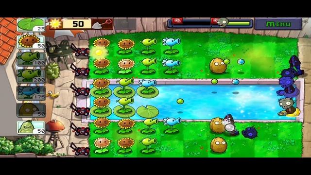Plants v Zombies | Pool Game Level 3 | Gaming | Fun | Entertainment | 90's Game смотреть онлайн