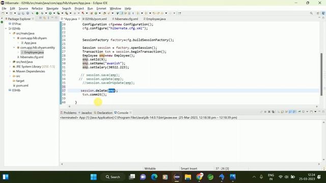 how to delete an object from DB in hibernate || Shyam Sundar смотреть онлайн