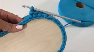 Корзина с деревянным дном из трикотажной пряжи | Часть 1| Вяжем крючком | Wooden bottom basket