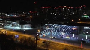 Сколько елочек видно вечером с моего балкона