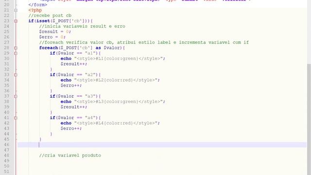 Checkbox, foreach e if - PHP смотреть онлайн