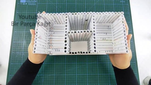 DIY - Waste Paper Crafts - Desktop Organizer | Pen Holder Organizer and Make up Organizer смотреть онлайн