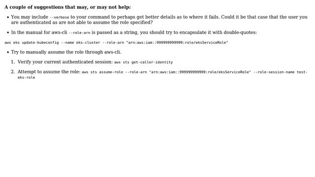 DevOps & SysAdmins: AWS EKS update-kubeconfig does not respect --role-arn flag (8 Solutions!!) смотреть онлайн
