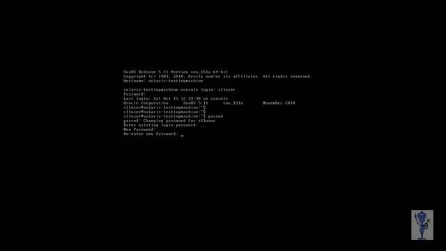 Solaris 11 Express Changing User Password смотреть онлайн