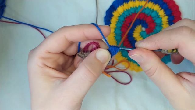 Узор " Спираль" крючком, очень красивый узор. Салфетка крючком мастер класс. смотреть онлайн