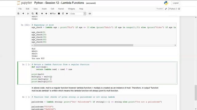 Python | Lambda Functions | Session 12 - Part 2 смотреть онлайн