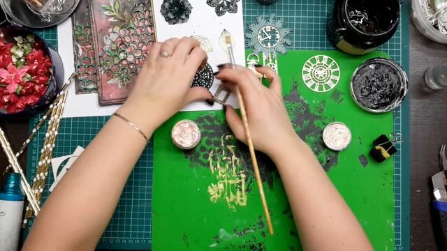 Мастер класс - Рождественские теги / Step by step tutorial mixed-media christmas tags смотреть онлайн