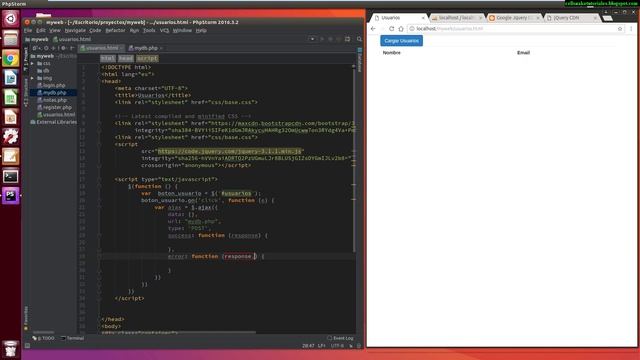 Peticiones AJAX a PHP 7 con JQuery Recuperando registros de una base de datos смотреть онлайн