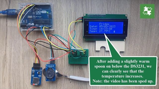 Logging and Displaying Temperature on Excel : Arduino UNO + DS3231 RTC + SDcard Module + LCD 20x4 смотреть онлайн