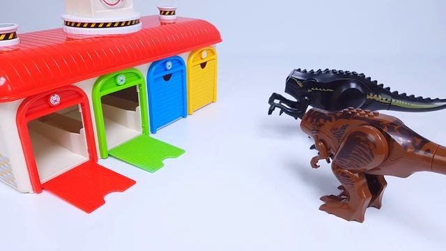 Learn Colors & Dinosaur names with Jurassic world lego dinosaur's head toy 쥬라기월드 공룡 장난감 смотреть онлайн