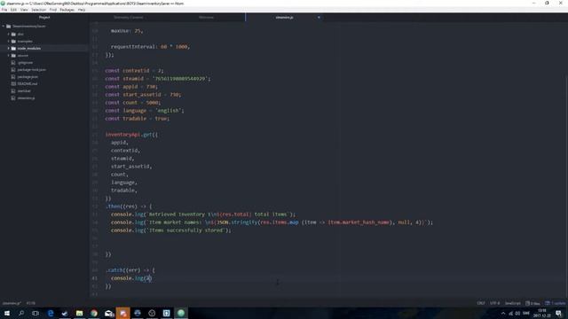 Save and show inventories in Nodejs #2 (Steam-Inventory-Api) смотреть онлайн