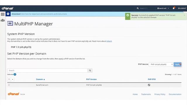 How to upgrade PHP version in cpanel using multi PHP selector смотреть онлайн