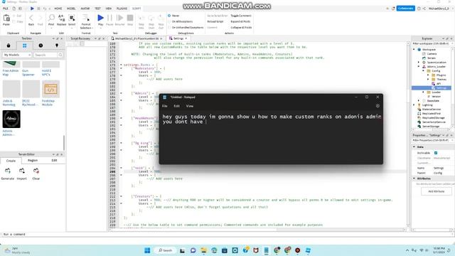 Roblox How to make custom ranks with adonis admin смотреть онлайн