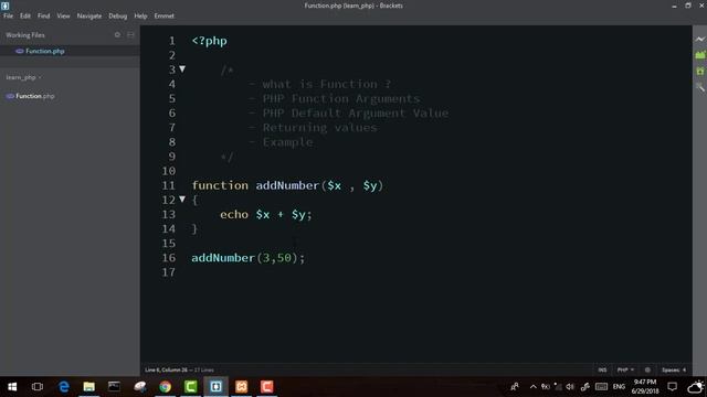 21 - ( Learn PHP ) Function & Function Arguments -- ما هى الفانكشن смотреть онлайн