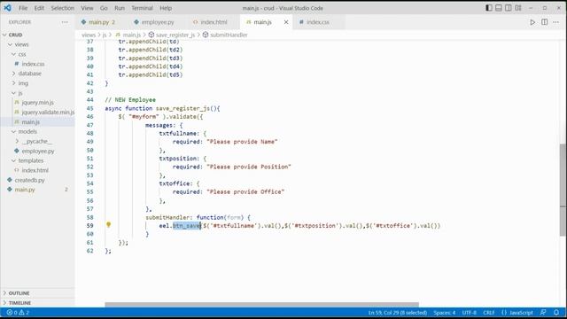 Python Desktop App CRUD (Create Read Update and Delete ) sqlite3 using python eel смотреть онлайн