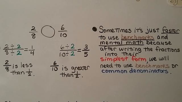 4th Grade Math 6.7, Compare Fractions by Numerator, Denominator, or Benchmarks смотреть онлайн