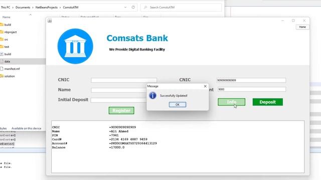 ATM Machine and Bank in Java using NetBeans IDE смотреть онлайн