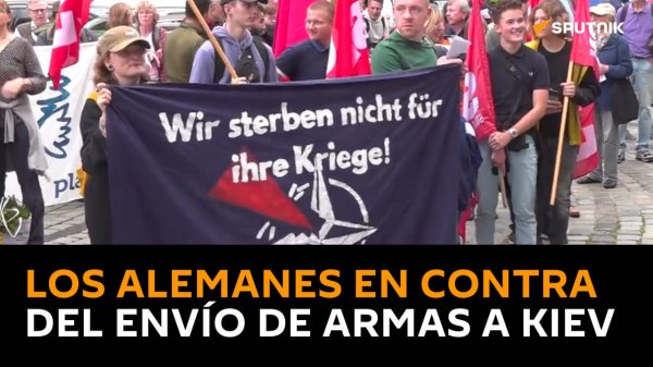 Los alemanes protestan contra los suministros de armas a Ucrania
