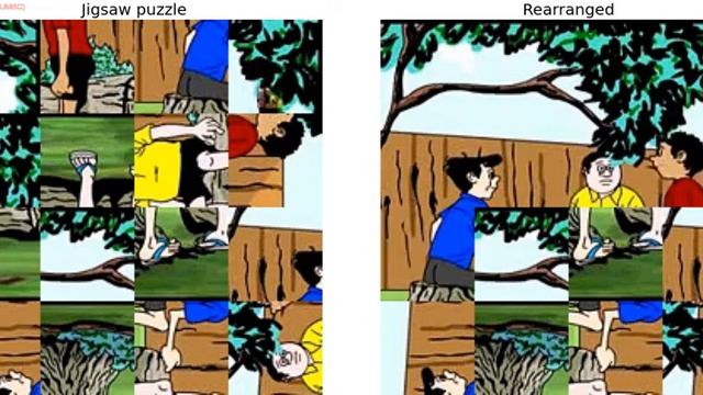 Rearranging a zigsaw puzzle image with a deep learning model with python смотреть онлайн