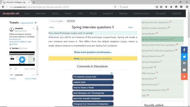How does Prototype scope work in spring?
| javapedia.net смотреть онлайн