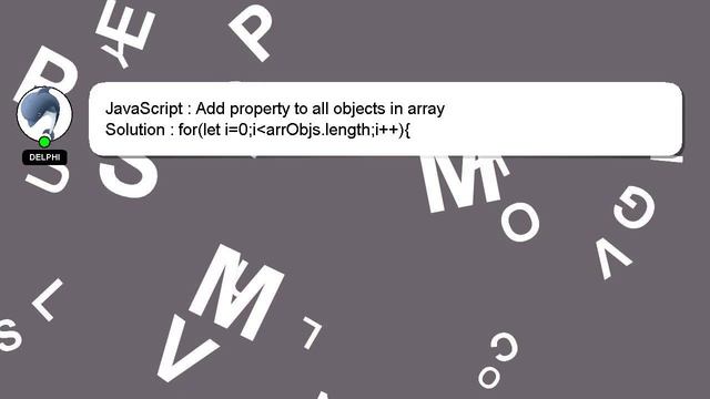 JavaScript : Add property to all objects in array смотреть онлайн