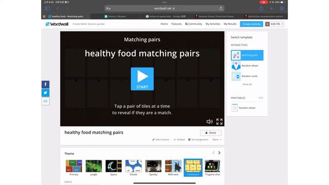 Healthy Food~ Word Wall