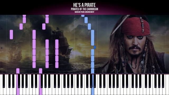 Pirates Of The Caribbean - He's A Pirate | How To Play Piano Tutorial + Sheets смотреть онлайн