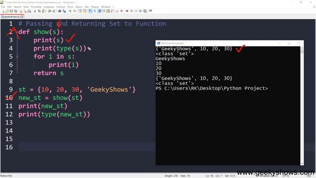 Returning Set from Function in Python (Hindi) смотреть онлайн