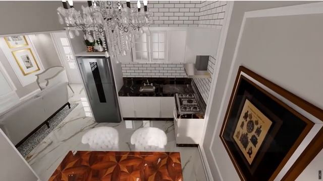 Класический стильный дом, дизайн планировка 6 x 7,5 метров смотреть онлайн