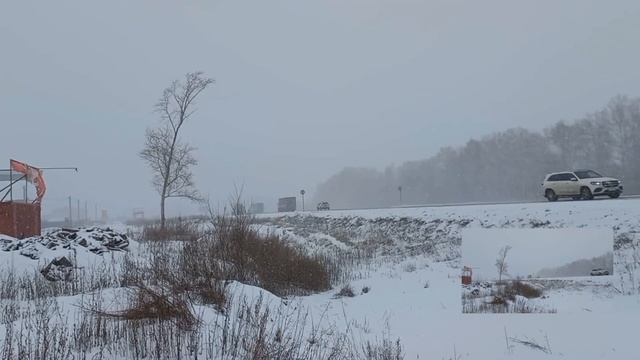 М5 трасса Самара Уфа Красный яр 1марта днем было погода снежная ...