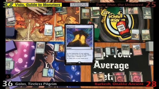 NYAM Ep. 19: Volo vs Ruric Thar vs Kurkesh vs Golos MTG EDH Gameplay Video смотреть онлайн