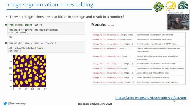 10c Bio-Image Analysis using scikit-image in Python смотреть онлайн