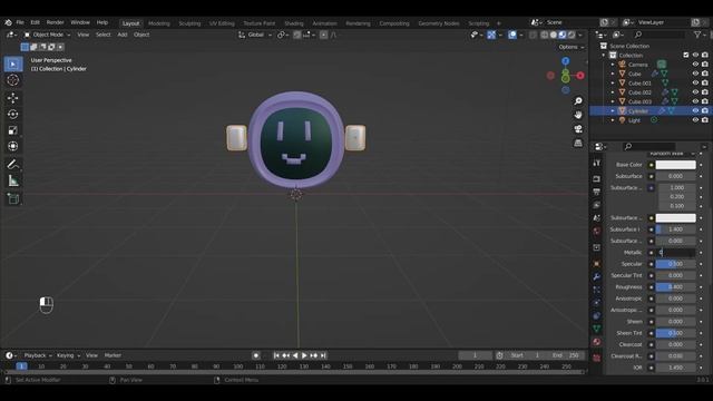 CREATING TV-FACE ROBOT 3D-MODEL || BLENDER || TIME LAPSE || TUTORIAL смотреть онлайн